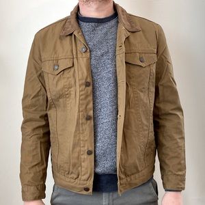 Levi’s Cotton Canvas Denim Jacket w/ Plaid Lining